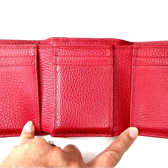 EUC Gucci Marmont Petite Hibiscus Card Case Wallet + dust bag + box - Picture 7 of 11